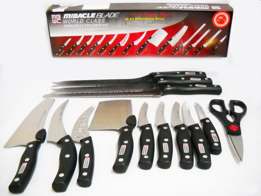 Набор ножей MIRACLE BLADE, Набор профессиональных ножей Miracle Blade World Class 13 шт