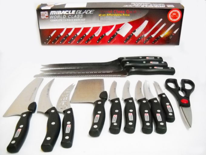 Набор ножей MIRACLE BLADE, Набор профессиональных ножей Miracle Blade World Class 13 шт