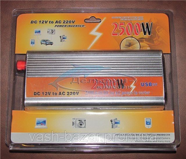 Инвертор напряжения, преобразователь 24/220V - 2000W