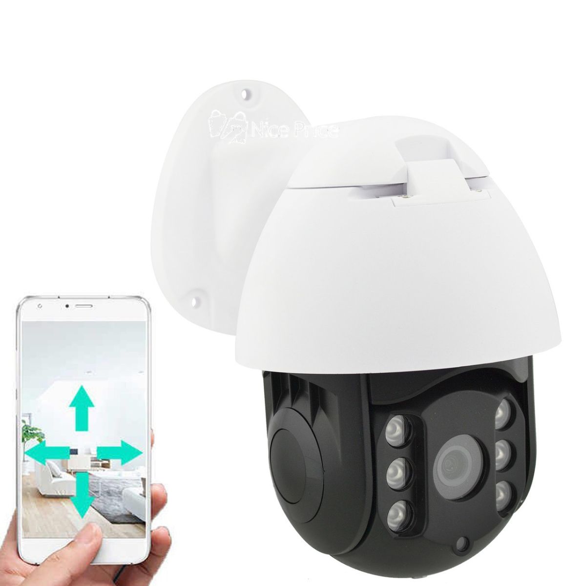 Уличная поворотная IP камера видеонаблюдения RIAS 19H WiFi Full-HD