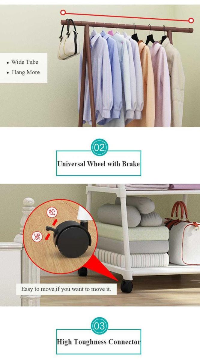 Передвижная напольная вешалка для одежды THE NEW COAT RACK 160*55*42 см