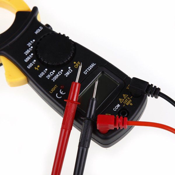 Токоизмерительные клещи dt-3266l, защита от перегрузки, функция hold, жк-дисплей, мультиметр цифровой, 2хааа