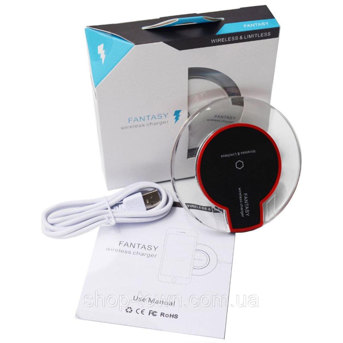 Беспроводная зарядка Wireless Charger Fantasy с адаптером андроид, Android