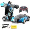 Машинка робот трансформер Bugatti robot car на радиоуправлении