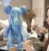 Флюидный Мишка Fluid Bear Bearbrick с красками 23 см, медвежонок для творчества DIY Bearbrick, Набор для творчества мишка сделай сам