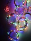 Гирлянд штора водопад мульти 3x2 м роса 200 led RGB на медной проволоке светодиодная Xmas LED M-9 3мx2м