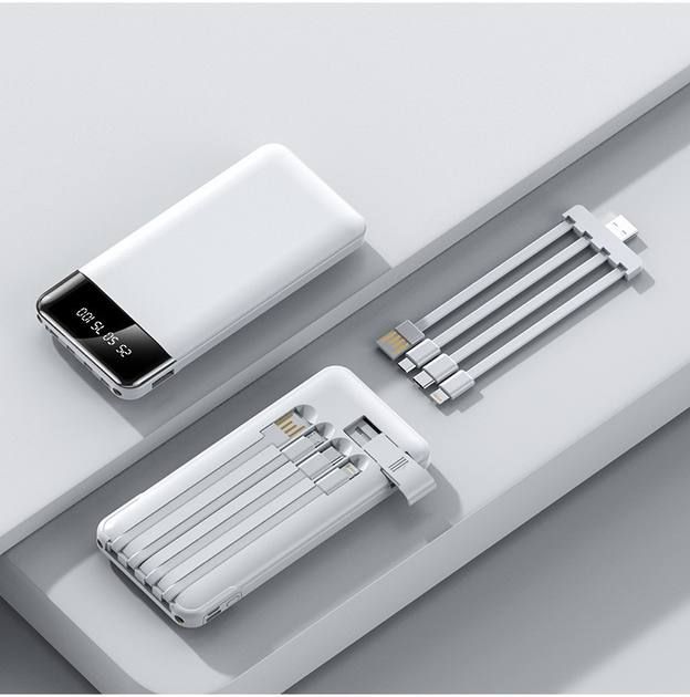 Внешний портативный аккумулятор Power Bank LINQ TT-13806 15000mAh портативная зарядка с фонариком и шнурами в комплекте