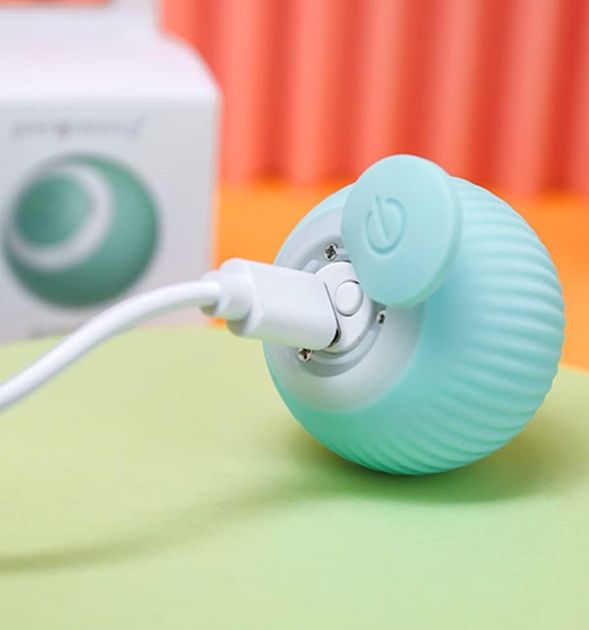 Интерактивная Игрушка для кошки USB smart мяч-шарик PetGravity, умный крутящийся мячик с Led – подсветкой, шарик убегающий с хаотичным движением, развлекательная игрушка для пушистиков