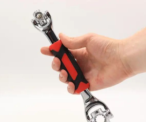 Универсальный многофункциональный гаечный ключ 48 в 1  Universal Tiger Wrench PRO, две вращающиеся на 360? головки, Торцевой ключ, Комбинированный портативный походный инструмент, облегчает работу с труднодоступными гайками и болтами