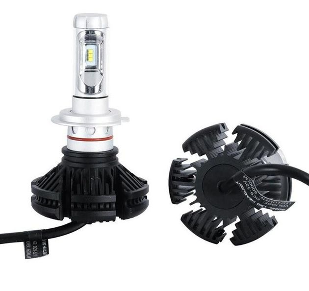 Комплект светодиодные LED лампы X3-H7 для автомобиля HeadLight 50Вт с активным охлаждением 8000K/6000Lm, автомобильные лед лампы