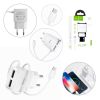 Сетевое зарядное устройство USB HOCO C59A 2-USB + Кабель USB-MicroUSB, комплект для зарядки телефона адаптер + кабель, для Android,Samsung,Xiaomi,Huawei,Meizu Белый, азрядное для двух устройств, адаптер на два USB