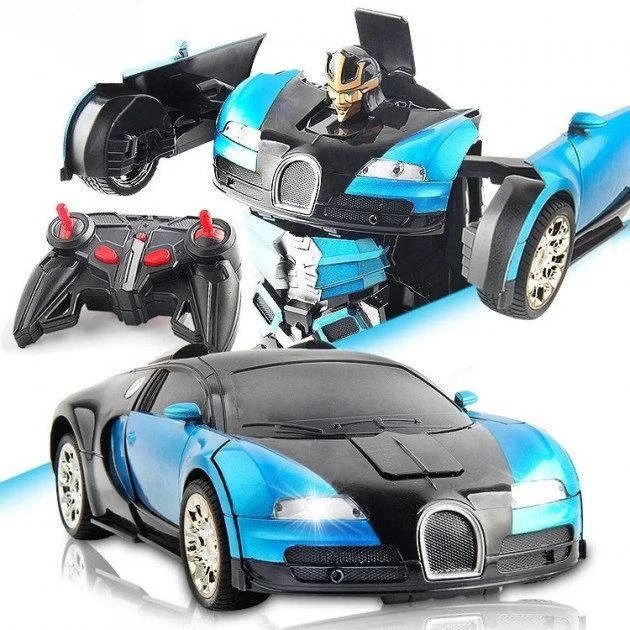 Машинка робот трансформер Bugatti robot car на радиоуправлении