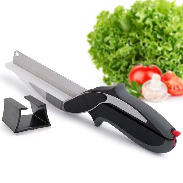 Универсальные ножницы Clever Cutter, Silicon Cover, Умный нож 2 в 1.