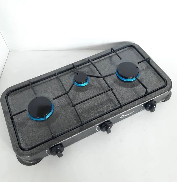 Настольная газовая плита таганок Domotec MS-6603 на 3 конфорки