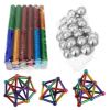 Магнитный необычный Конструктор Buckyballs & Buckybars цветной Бакибарс неокуб головоломка антистресс магнитные палочки и стальные шарики для развития моторики рук, для отвлечения, детская интелектуальная интерактивная игрушка 3D моделирование 64 детали