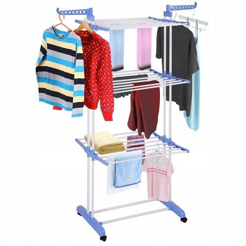 Складная сушилка для белья Garment Rack With Wheels, сушилка для одежды, складная стойка металическая