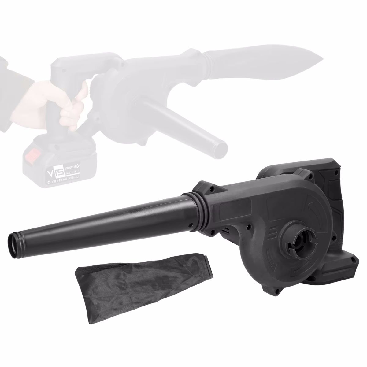 Беспроводная аккумуляторная воздуходувка пылесос 2в1 BLOWER LY-4 48V с мешком для пыли, садовый пылесос-дуйка 2 аккумулятора