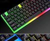 Клавиатуры KT-7300 / K-7300 С Подсветкой RGB, геймерская проводная USB яркая удобная функциональная игровая клавиатура ENG/RUS для ПК,для компютера для игр и для повседневной работы на русском