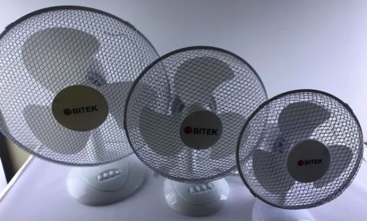 Компактный Настольный Универсальный Вентилятор BITEK BT-1610/16, портативный бесшумный мини-вентилятор с функцией автоповорота, 2 скорости, эффективный обдув