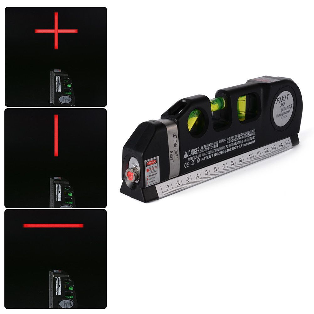 Лазерный уровень со встроенной рулеткой Laser Level Pro 3, лазерная рулетка