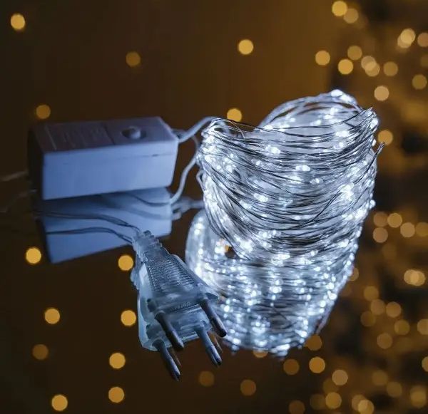 Гирлянд Штора водопад Белая 3x2 м 160 led на медной проволоке светодиодная Xmas LED W-9 3мx2м