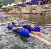 Надувной складной матрас плавающий стул, Пляжный водный гамак, Надувное кресло для плавания с ремнями и поддержкой спины, Надувной шезлонг кресло для отдыха на воде, подходит для океана, озера,речки,моря,лимана или бассейна