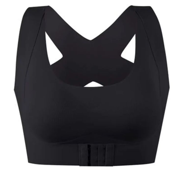 Короткий эластичный бюсгалтер Спортивный ChestSupport Waist And Long Back NO SBK 66 с коротким низом, бесшовный топ пуш-ап для фитнеса, для корекции груди,поддерживающий бюстгальтер-борцовка,лиф с застежкой спереди
