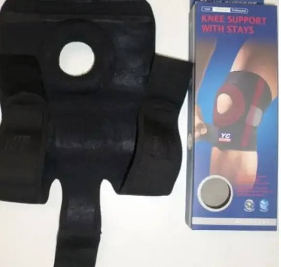 Защитный удобный практичный наколенник, универсальный фиксатор колена Knee Support With Stays. стабилизатор для коленной чашечки Knee support,  специальная экипировка для мощной защиты слабого или больного колена, Суппорт колена неопреновый