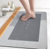 Водопоглащающий прямоугольный коврик для ванной комнаты Home 60*40 см, антискользящий диатомитовый впитывающий воду коврик для ног