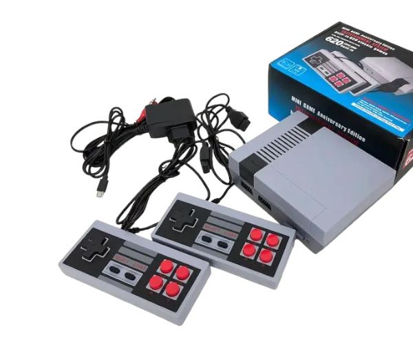 Игровая Приставка Gamepad 620 Super Консоль С Джойстиками 620 игр  8 бит два джойстика стационарная ретро Dendy и подключение к ТВ, домашние видеоигры 80-х и 90-х,можно играть на любом телевизоре и вдвоём