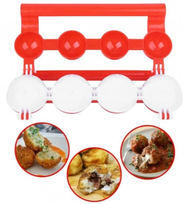 Удобная практичная Форма Для Котлет С Начинкой Stuffed Ball Maker, для быстрого и легкого изготовления мясных фаршированных шариков, для приготовления фрикаделек с начинкой, для формирования тефтелей