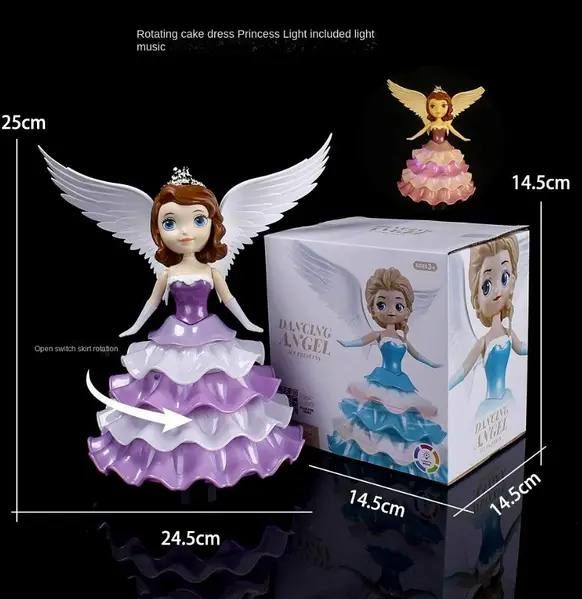 Вращающийся танцующая кукла-ночник принцесса София Dancing Angel Ice Princess, интерактивная музыкальная мультяшная куколка с подсветкой из мультфильма, портативная светящаяся умная детская игрушка, игрушка для девочек