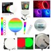 Универсальная Светодиодная круглая LED лампа Camera light GS-450 RGB с держателем-фиксатором для фото и видеосъемки,  предметной съемки, дополнительного освещения, цветная с пультом, для фотографов, блогеров, салонов красоты