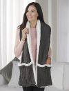 Зимняя безрукавка шарф с карманами Hugle Scarf двухсторонняя, Жилетка - Плед