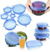 Набор силиконовых крышек для посуды 6 шт Silicon Lids для хранения продуктов гибкие крышки-пленки