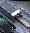Универсальный мощный Повербанк WUW Y117 50 000 мАч с фонарем и дисплеем, Портативний компактный акумулятор Power bank, для зарядких различных гаджетов, Внешний аккумулятор с ремешком на руку для зарядки телефона