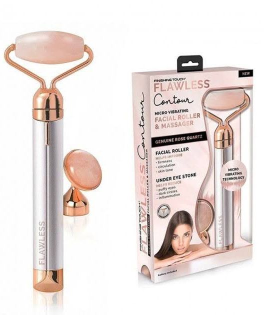 Электрический роликовый массажер для лица Flawless Facial Roller Massager, вибромассажер для подтяжки лица и омоложения