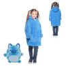 Мягкая плюшевая Детская удобная универсальная Пижама Kids Huggle Pets Толстовка–Комфортный Плед с рукавами для детей 3 в 1 Подушка + Игрушка + Худи Универсальный размер до 150 см, трансформер с капюшоном забавные животные