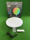 Универсальная Светодиодная круглая LED лампа Camera light GS-450 RGB с держателем-фиксатором для фото и видеосъемки,  предметной съемки, дополнительного освещения, цветная с пультом, для фотографов, блогеров, салонов красоты