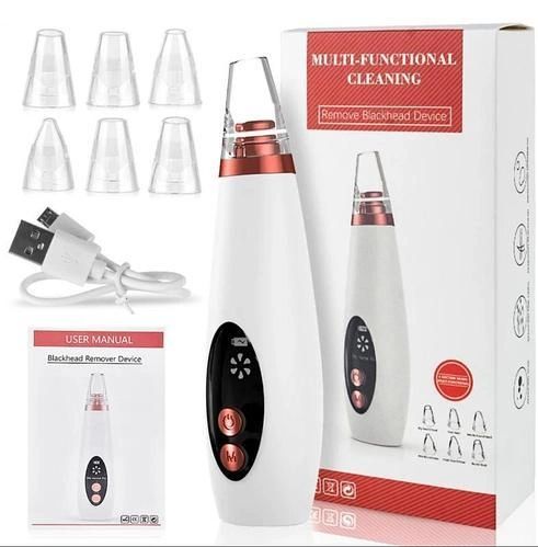 Вакуумный аппарат очиститель кожи и пор Multi-Functional для чистки лица, Аппарат для глубокой вакуумной чистки пор, Безболезненно удаляет угри, комедоны, акне, прыщи, предотвращая их появление,Убирает черные точки,Беспроводной очиститель лица
