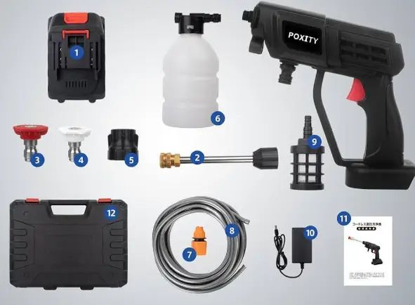 Аккумуляторная портативная универсальная Мойка Высокого давления Makita 48v 2акб, 2 аккумулятора, Автономный компактный Пистолет для Мойки Автомобиля, Минимойка для авто с кейсом для хранения