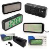 Многофункциональные часы настольные DT-6508 с будильником и USB зарядкой с зеленой подсветкой, компактные портативные универсальные лед часы, Электронные часы зеркальные,3 режима,время,дата,температура