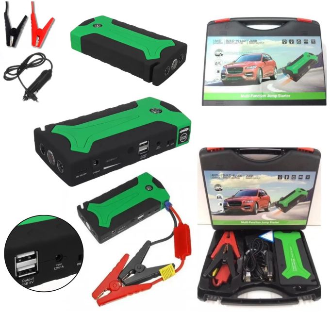 Многофункциональное Пусковое и зарядное устройство для автомобиля  JUMP STARTER 15B, Пускозарядное устройство, компакный прибор для запуска двигателя и зарядки  электронных устройств с USB-входом