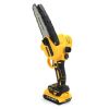Аккумуляторная цепная мини пила DeWalt DCM160N 24V 4AH шина 20 см на 2 аккумулятора 8" дюймов с автоматической смазкой цепи в кейсе, Веткорез деволт