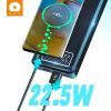 Портативный компактный переносной Power Bank WUW Y100 20000 mAh PD 22.5W, универсальный внешний аккумулятор с быстрой зарядкой Quick Charge 3.0, павербанк с цифровым LED-индикаторм уровня заряда, Двойной USB