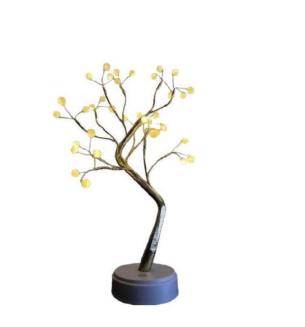 Декоративное дерево Bonsai led tree light h20in N2, Декоративный красивый и функциональный светильник led "Бонсай", Ночник Настольный в Виде Дерева с жемчужинами, Лампа для декора,ветки можно регулировать