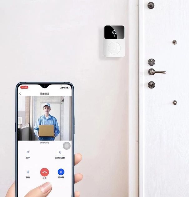 Домофон с камерой WiFi и датчиком движения Doorbell X9  Умный дверной многофункциональный видеозвонок, инновационный видеодомофон с удаленным контролем со смартфона, с функцией видеозаписи по срабатыванию датчика движения