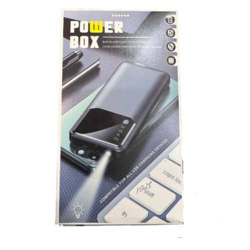 Power Bank Box 1025 20000mAh, Универсальная аккумуляторная внешняя батарея, портативное компактное переносное зарядное устойство, Павербанк универсальный мощный для зарядки телефона, С фонариком подходит для Android и iOs устройств