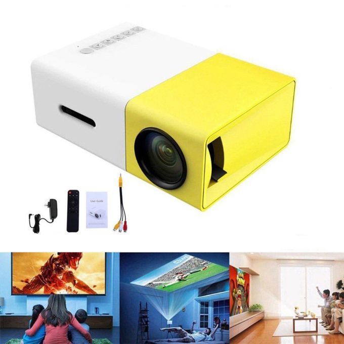 Портативный мини проектор мультимедийный с динамиком Led Projector YG300 Full HD