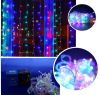 Светодиодная гирлянда штора водопад мульти разноцветная  3Mx3M 320 диодов RGB